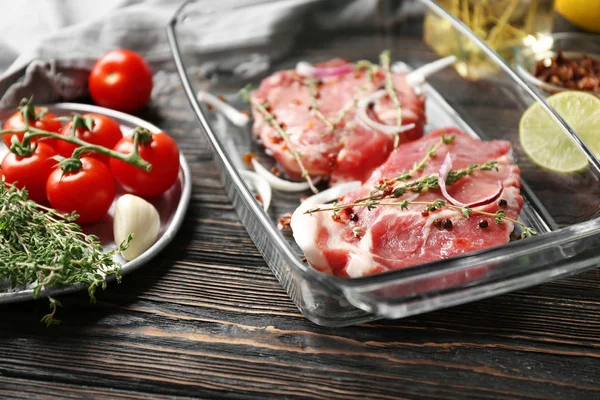 Fresh raw steaks — Stock Photo, Image