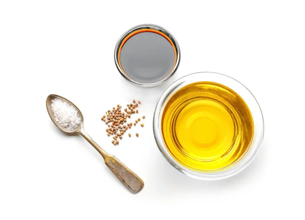 Composition with cooking oil — Stock Photo, Image