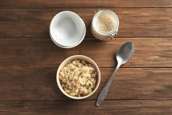 White quinoa closeup — Stock Photo, Image