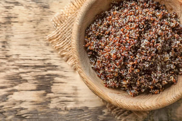 Bowl with boiled quinoa grains — Stock Photo, Image