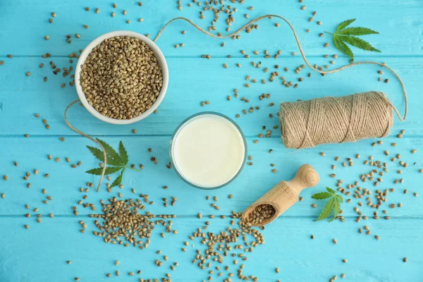 Kenevir süt ile kompozisyon 