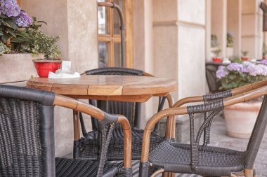 Boş tablo açık hava kafe