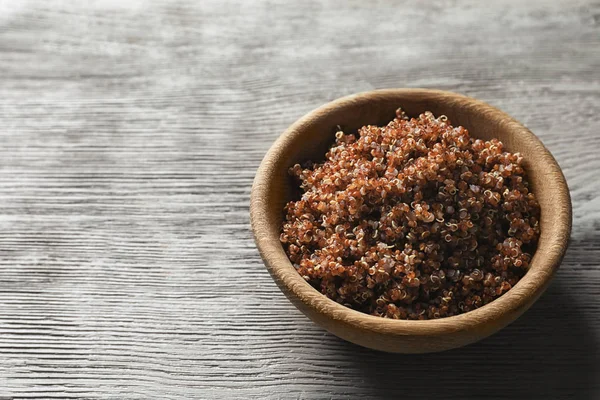 Bowl with boiled quinoa grains — Stock Photo, Image