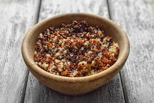 Bowl with boiled quinoa grains — Stock Photo, Image