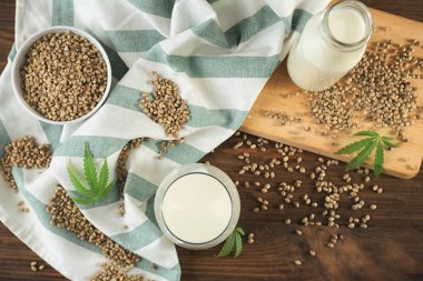 Kenevir süt ile kompozisyon 