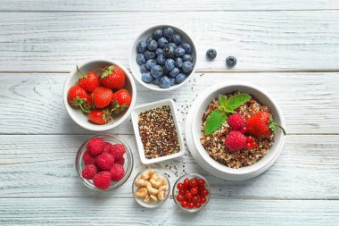 lezzetli quinoa ile kompozisyon