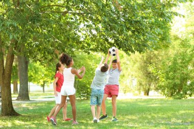 Şirin çocuk parkı top ile oyun