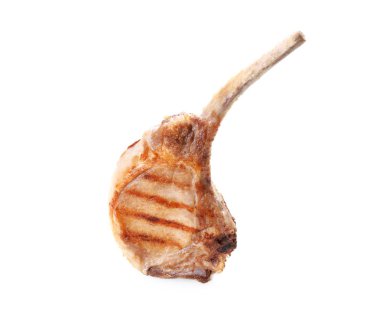 Beyaz zemin üzerine lezzetli kaburga