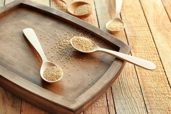 Bílá quinoa closeup — Stock fotografie