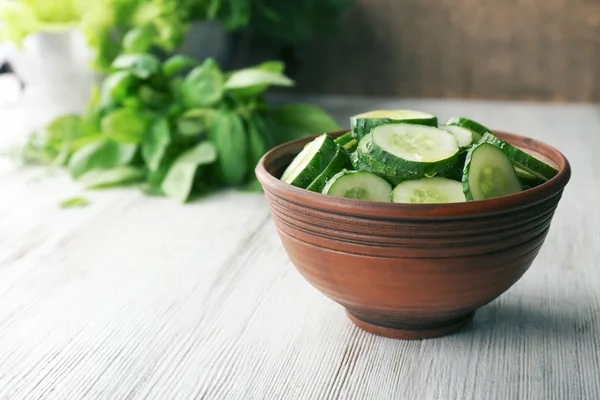 Rodajas de pepino fresco —  Fotos de Stock