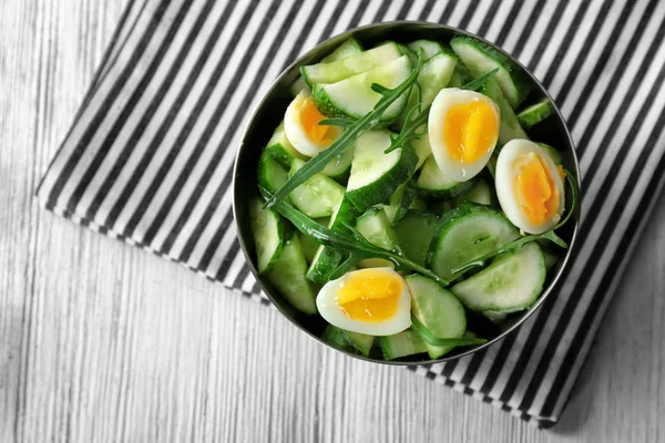 Salad with cucumbers and eggs — Stock Photo, Image