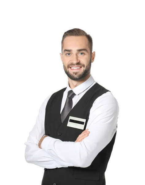 Manliga hotel receptionist — Stockfoto