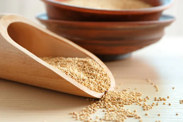 White quinoa closeup — Stock Photo, Image