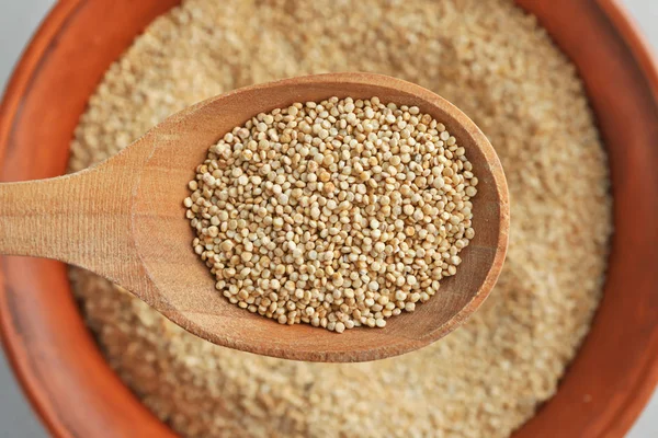 Fecho da quinoa branca — Fotografia de Stock