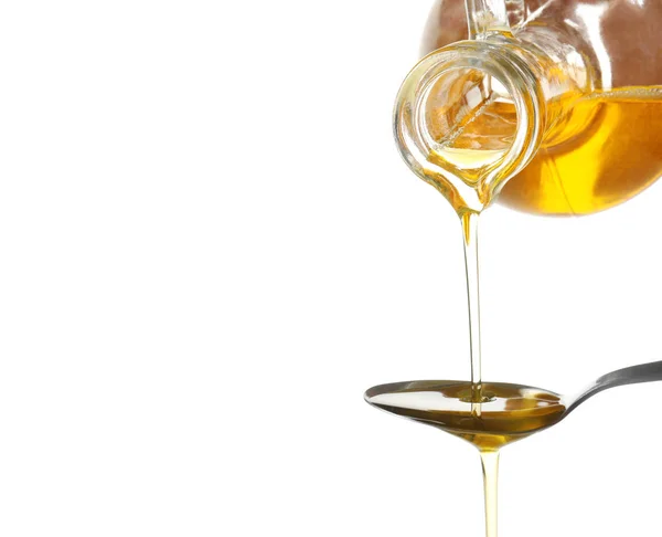 Pouring cooking oil — Stock Photo, Image