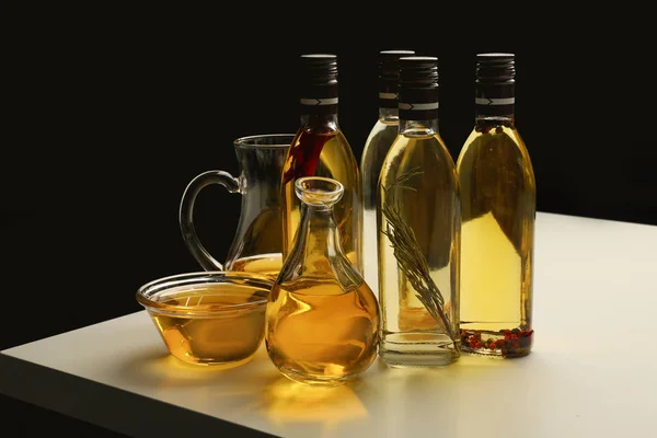 Glassware with cooking oil — Stock Photo, Image