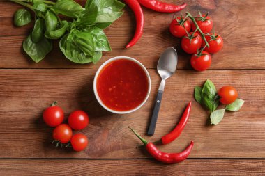 Chili sos ile kompozisyon