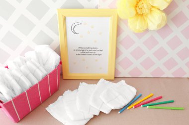 Bebek duş parti masada oyun