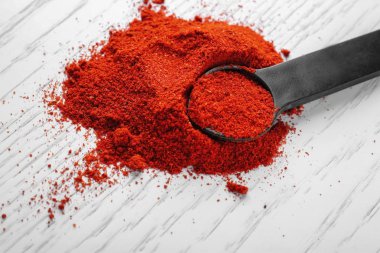 Goji berry toz ve kaşık ölçme 