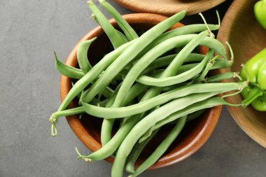 Green beans in bowl  clipart