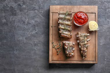 lezzetli ızgara kaburga 