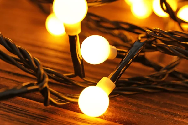 Illuminated Christmas garland — Stock Photo, Image