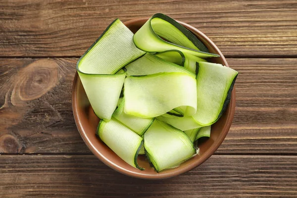 Bowl with zucchini slices — Stock Photo, Image
