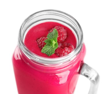 İle Ahududu güler yüzlü lezzetli kavanoz