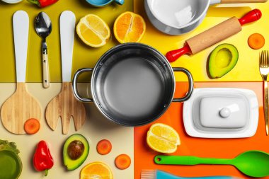 Mutfak gereçleri ile kompozisyon