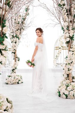 Güzel gelin düğün günü, kapalı