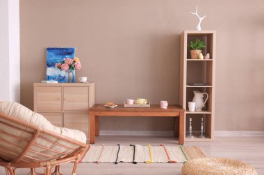 Modern oturma odası iç ile Tv koymak için bir yer