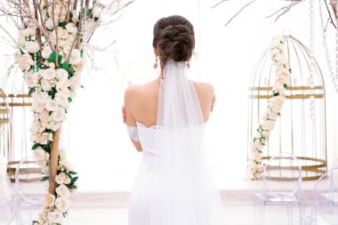 Güzel gelin düğün günü, kapalı