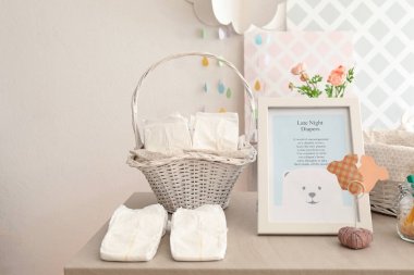 Bebek duş parti masada oyun