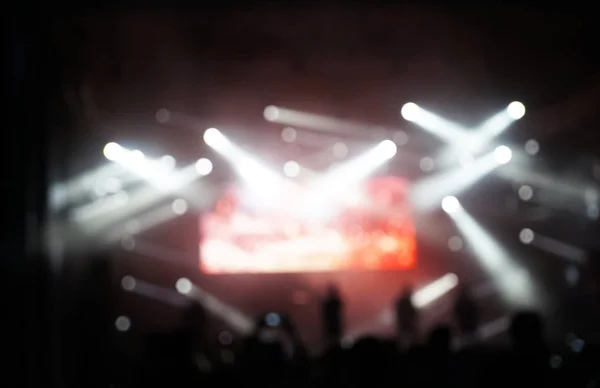 Vista borrosa del escenario en el festival al aire libre — Foto de Stock