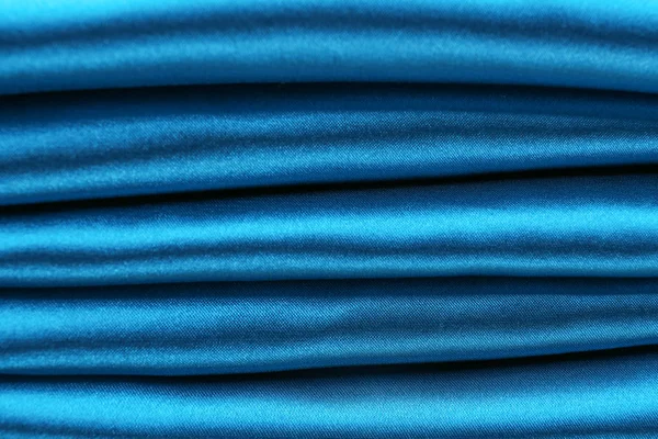 Textura de seda azul, de cerca — Foto de Stock