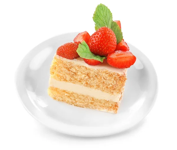 Yummy strawberry cake — Stock Photo, Image
