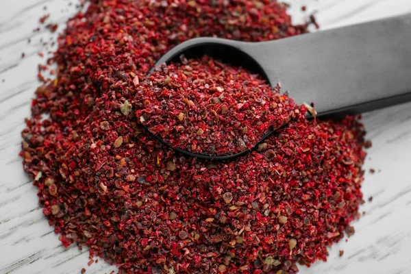 Maqui berry toz ve kaşık ölçme 