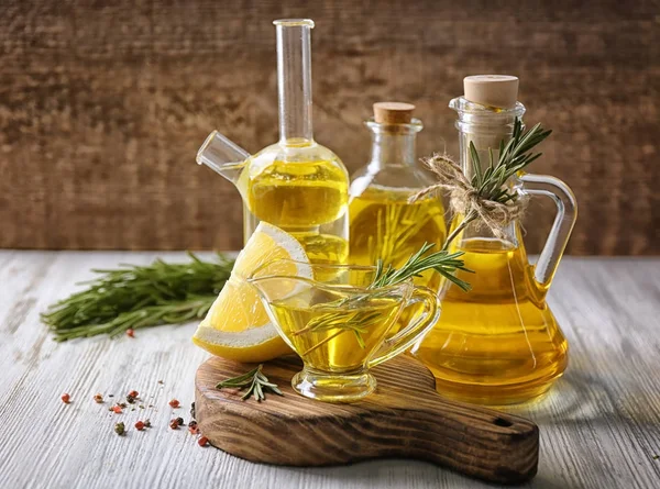 Composition with rosemary oil — Stock Photo, Image