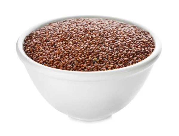 Rote Quinoa in Keramikschale — Stockfoto