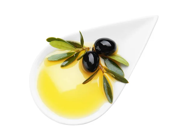 Piatto con olio d'oliva — Foto Stock