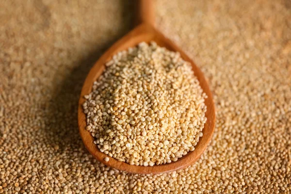 Cucchiaio con quinoa sui semi — Foto Stock