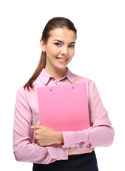 Giovane receptionist femminile — Foto Stock