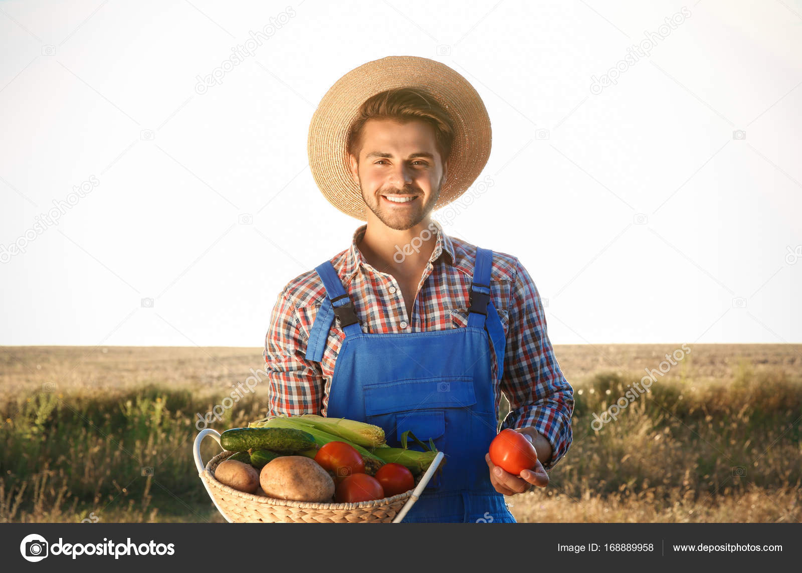 Young male farmer Stock Photo by ©belchonock 168889958