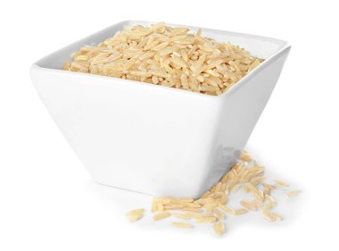 Kahverengi pirinç ile kase 