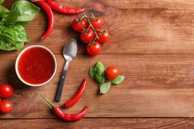 Chili sos ile kompozisyon