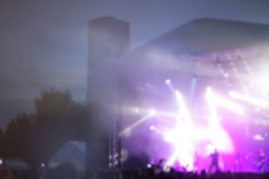 Sahne Alanı'nın bulanık görünüm açık hava Festivali