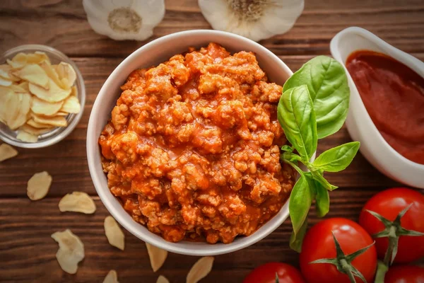 Molho de carne saborosa — Fotografia de Stock