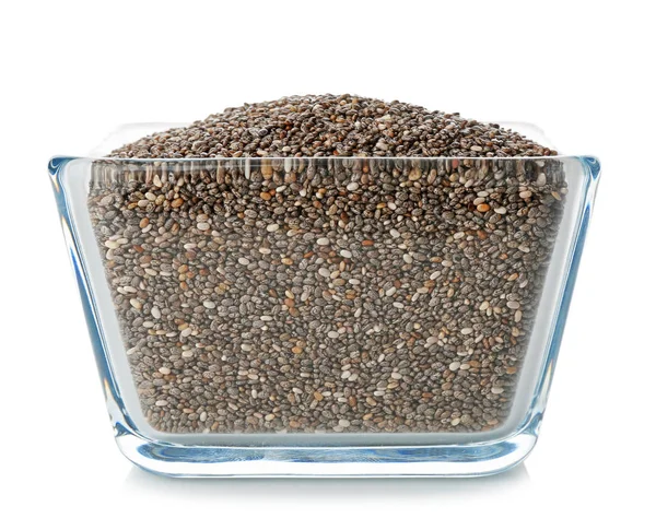 Tigela com sementes de chia — Fotografia de Stock