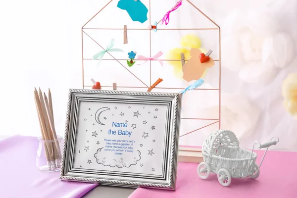 Bebek duş parti masada adına bir öneri için oyun