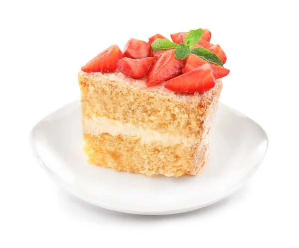 Yummy strawberry cake — Stock Photo, Image